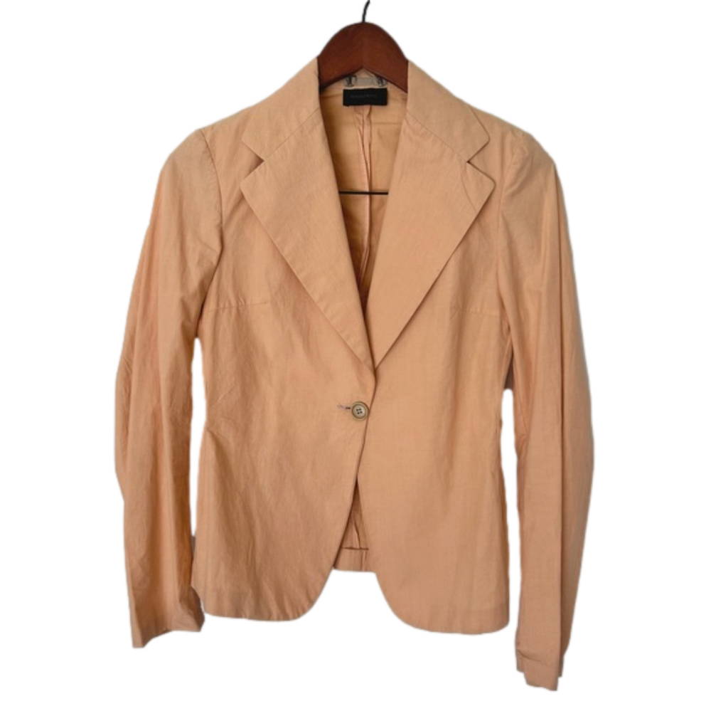Tombolini Giacca summer Blazer One Button cotton  size IT 40 /s salmon orange